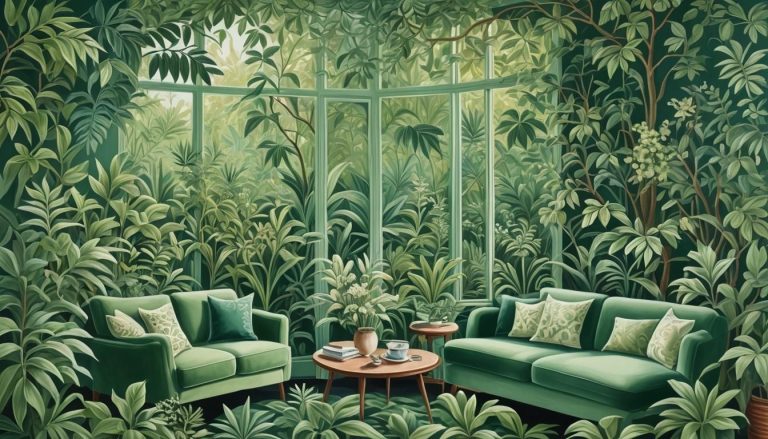 papier peint vert: Transformez votre espace : 7 idées de papier peint vert époustouflantes