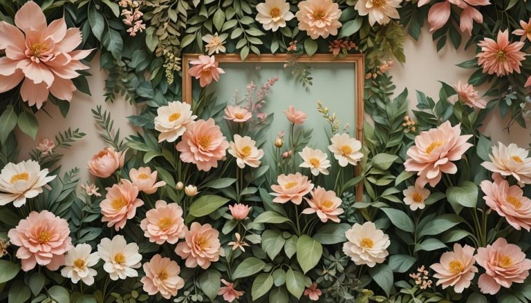 cadre fleur mural: Transformez votre espace : 7 idées de cadres muraux fleuris époustouflantes
