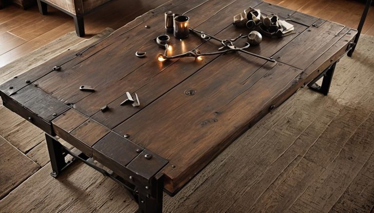 table basse industriel: Découvrez le charme des tables basses industrielles