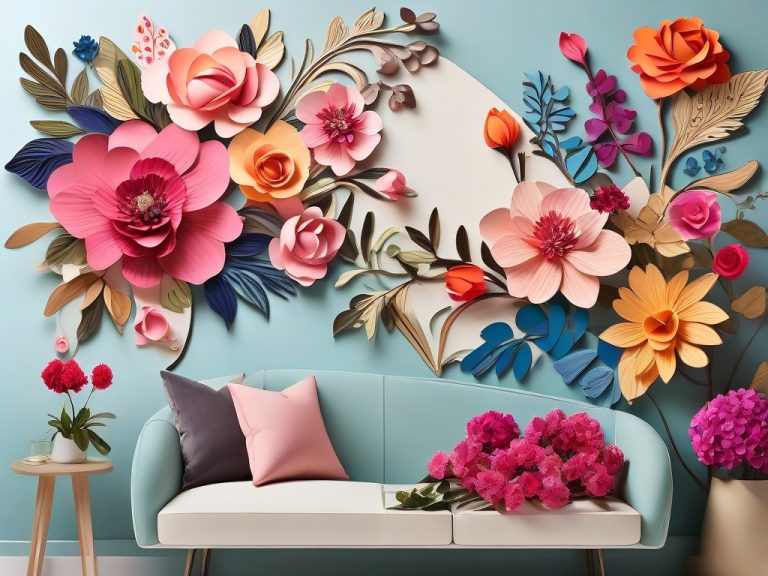 tableau floral mural