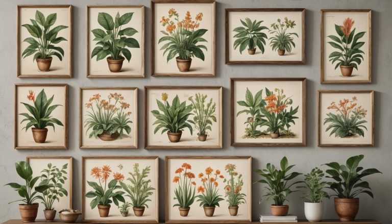 tableau mural plantes vertes: Transformez votre espace : 7 tableaux de plantes vertes incontournables