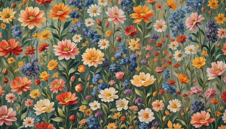 tableau mural fleurs naturelles: Transformez votre espace : 7 superbes peintures murales à base de fleurs naturelles