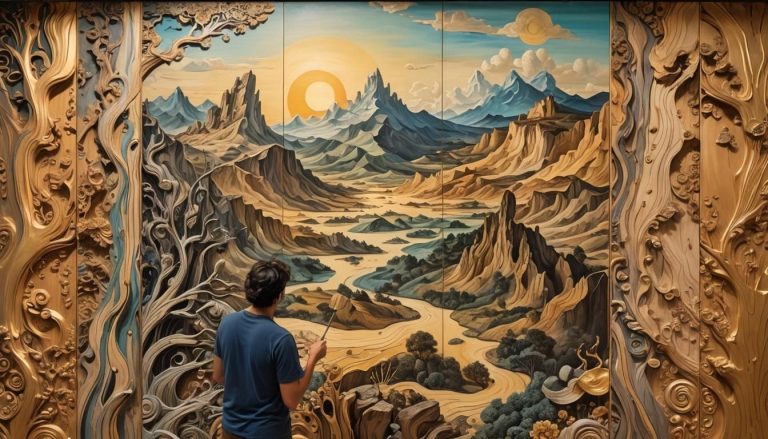 tableau mural peinture sur bois: Transformez votre espace : 7 techniques étonnantes de peinture murale sur bois